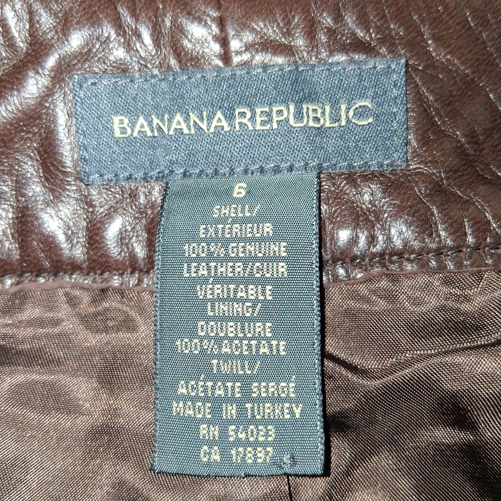 Banana Republic Dark Brown Straight Leg Vegan Leather Pant  Size 6 - Picture 3 of 17